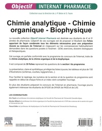 Chimie analytique - Chimie organique - Biophysique. L'enseignement en fiches
