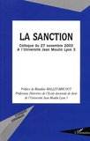 Blandine Mallet-Bricout et Djoheur Zerouki - La sanction - Colloque du 27 novembre 2003 à l'Université Jean Moulin Lyon 3.