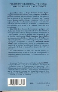 Projet d'une loi portant défense d'apprendre à lire aux femmes 1801