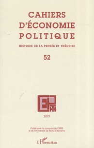  Anonyme - Cahiers d'économie politique N° 52/2007 : .