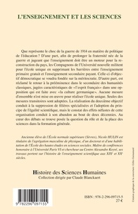 L'enseignement et les sciences. Les politiques de l'éducation en France au début du XXe siècle