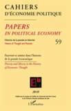 Patrick Mardellat - Cahiers d'économie politique N° 59/2010 : Pauvreté et misère dans l'histoire de la pensée économique.