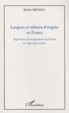 Bachir Metidja - Langues et cultures d'origine en France - Expérience d'enseignement de l'arabe en région parisienne.