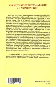 Territoire et nationalisme au Monténégro. Les voies de l'indépendance