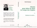 Daniel Boukman - Chants pour hâter la mort du temps des Orphée - Ou Madinina île esclave....
