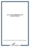 Roger Frydman et Alain Guery - Cahiers d'économie politique N° 44 Printemps 2003 : Qu'a-t-on appris sur les institutions ?.