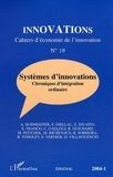 Benoît Tonglet et Renelle Guichard - Innovations N° 19 : Systèmes d'innovations - Chroniques d'intégration ordinaire.