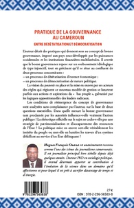 Pratique de la gouvernance au Cameroun. Entre désétatisation et démocratisation