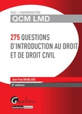 Jean-Paul Branlard - 275 questions d'introduction au droit et de droit civil.