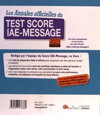 Les annales officielles du test score IAE-Message  Edition 2023
