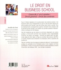 Le droit en Business school. Cours de 1re et 2e années : droit général, droit des contrats 3e édition
