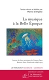 Mario D'Angelo - La musique à la Belle Epoque.