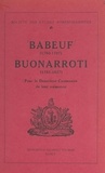  Société des études robespierri et  Collectif - Babeuf (1760-1797), Buonarroti (1761-1837), pour le 2e centenaire de leur naissance.