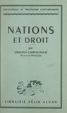 Umberto Campagnolo - Nations et droit - Le développement du droit international entendu comme développement de l'État.