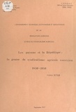 Pierre Bitoun et Pierre Coulomb - Les paysans et la République : la genèse du syndicalisme agricole corrézien, 1850-1950.