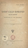 Franck Delage - Notes gallo-romaines (Haute-Vienne) : inscriptions et vases céramique.