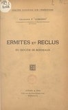 François Lemoing et Gabriel Loirette - Ermites et reclus du diocèse de Bordeaux.