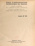 Henri Fayol et  Comité national de l'organisat - L'étude du marché - Leçon n° 83.