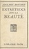 Adolphe Boschot - Entretiens sur la beauté.