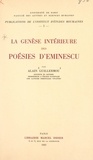 Alain Guillermou et  Faculté des Lettres et Science - La genèse intérieure des poésies d'Eminescu.