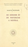 Marcel Decremps - De Herder et de Nietzsche à Mistral.