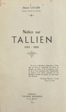 Henri Lacape - Notice sur Tallien, 1767-1820.