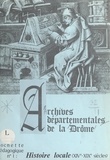  Service Éducatif des Archives - Histoire locale (XIVe-XIXe siècles).