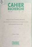 Christine Le Clainche et  Centre de recherche pour l'étu - Niveau de vie et revenu minimum : une opérationalisation du concept de Sen sur données françaises.