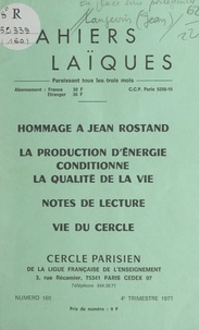 Georges Cogniot et Jean Langevin - La production d'énergie conditionne la qualité de la vie - Notes de lecture. Vie du Cercle.
