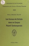Jean-Michel Eloy et J. Boutet - Les formes de l'article dans un corpus Picard contemporain.