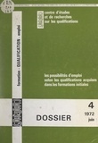  Centre d'études et de recherch et  Ministère de l'Éducation Natio - Les possibilités d'emploi selon les qualifications acquises dans les formations initiales.