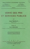 Alain Buzelay et René Gendarme - Vérité des prix et services publics.
