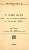 Simone Viarre et  Centre d'études supérieures de - La survie d'Ovide dans la littérature scientifique des XIIe et XIIIe siècles.