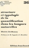 Khaled Aït-Hamou et  Association Jean Favard pour l - Structure et typologie de la quantification dans les langues naturelles.
