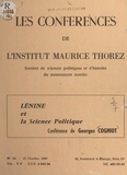 Georges Cogniot et A. Moine - Lénine et la science politique.