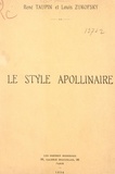 René Taupin et Louis Zukofsky - Le style Apollinaire.