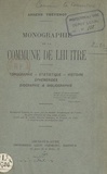 Arsène Thévenot - Monographie de la commune de Lhuître - Topographie, statistique, histoire, éphémérides, biographie et bibliographie.