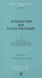 Georges Vedel - Introduction aux études politiques (1). Vocabulaire et notions de base, 1974-1975.