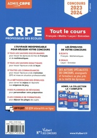 CRPE Professeur des écoles. Tout le cours - Français, maths, leçon, entretien  Edition 2023-2024