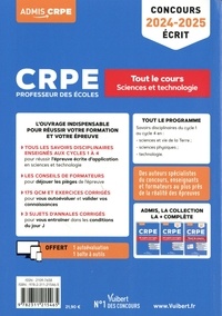 CRPE Professeur des écoles. Tout le cours - Sciences et technologie  Edition 2024-2025