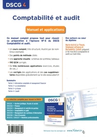 Comptabilité et audit DSCG 4. Manuel et applications  Edition 2017-2018