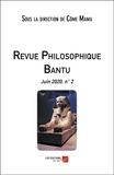 Côme Mama - Revue philosophique Bantu N° 2, juin 2020 : .