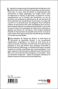 Manuel de Fiscalité et Financement des Entreprises. Avec une référence spécifique au droit congolais et au droit OHADA
