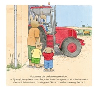 La bibliothèque de Tom  A bord du tracteur rouge