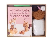 Marie Clesse - Coffret adorables mini animaux de la forêt à crocheter - Avec 1 crochet, des pelotes, 4 yeux de sécurité, rembourrage.