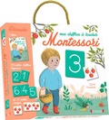 Claire Frossard et Céline Santini - Mes chiffres à toucher Montessori - Coffret livre + 10 cartes chiffres rugueuses + 11 cartes images.