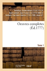 Claude-Adrien Helvétius - Oeuvres completes. Tome 1.