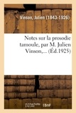 Julien Vinson - Notes sur la prosodie tamoule, par M. Julien Vinson,....