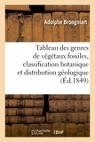 Adolphe Brongniart - Tableau des genres de végétaux fossiles, classification botanique et distribution géologique.