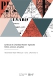  XXX - La Revue du Charolais. Histoire régionale, lettres, sciences, actualités.